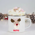 Axyaa Personalised Enamel Christmas Mugs | Custom Name Xmas Gift Cup