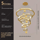 Axyaa Crystal Villa Chandelier for Living Room, Hotel Duplex, Loft Apartment Staircase