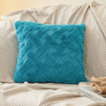 Axyaa Simple Striped Rabbit Plush Pillowcase in Double-Sided Velvet Cover