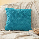 Axyaa Simple Striped Rabbit Plush Pillowcase in Double-Sided Velvet Cover