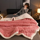 Axyaa Winter Plush Fleece Blanket - Cozy Sofa Quilt for Office and Home