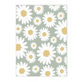 Axyaa Rainbow Heart Daisy Wall Art Canvas Print for Kids Girls Room