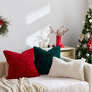 Axyaa Christmas Snowflake Tree Plush Cushion Cover Set