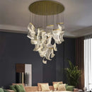Axyaa Luxurious Modern LED Chandelier for Duplexes, Villas & Large Spaces