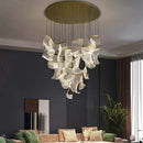 Axyaa Luxury Duplex Chandelier for Living Room, Dining Hall, and Stair Lighting