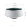 Axyaa High Foot Ceramic Soup Bowl Dessert Pasta Salad Snack Household Specialty Tableware