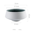 Axyaa High Foot Ceramic Soup Bowl Dessert Pasta Salad Snack Household Specialty Tableware