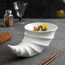 Axyaa White Ceramic Dessert Sushi Snack Molecular Cuisine Restaurant Plate