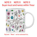 Axyaa 3D Effect Kids Names Mug with Flowers for Mother's Day Gifts