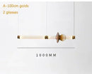 Axyaa Glass LED Tube Light Chandelier for Bedroom Kitchen Living Room