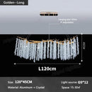 Axyaa Gold Branch Crystal LED Pendant Chandeliers for Living, Dining, Kitchen, Bedroom