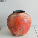 Axyaa Pomegranate Texture Ceramic Vase Modern Plant Pot Floral Room Decor