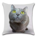 Axyaa Cat Tongue Out Decor Cushion Cover – Polyester Throw Pillow for Home Sofa Seat