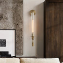 Axyaa Copper Nordic Brass Wall Lamp Retro Modern Bedroom Living Room Study Art Light