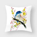 Axyaa Bird Flower Pillow Case 45*45cm Home Decoration Pillowcase