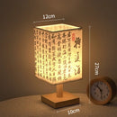 Axyaa LED Square Bedroom Table Lamps - Simple Chinese Style Dimmable Night Light
