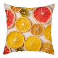 Axyaa Citrus Fruit Print Pillow Cover 45x45cm - Home Sofa Decor