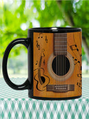 Axyaa Guitar Music Black Coffee Mug - 330ML