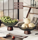 Axyaa Glass Fruit Plate: High-Capacity Candy Box, Elegant Living Room Ornament