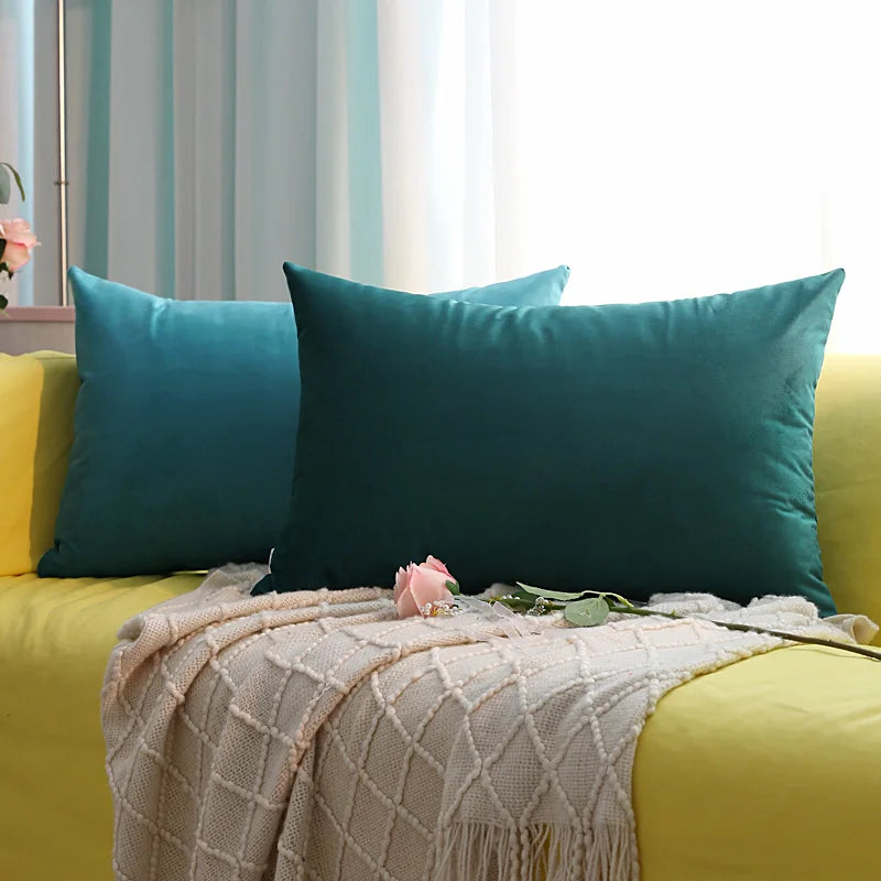 Axyaa Velvet Sofa Cushion Cover 50x70 Nordic Minimalist Style Pillow Case