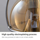Axyaa Amber Glass Pendant Lights Adjustable for Bedroom and Balcony