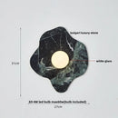 Axyaa Green Marble Stone LED Wall Light Sconce