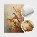 Rustic Canvas Posters Set for Autumn Farmhouse Decor by Axyaa: Reading Books, Forest, Bird Tree