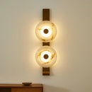 Axyaa Brass and Marble Wall Light: Luxury Minimalist Lighting for Home Decor