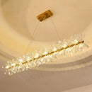 Axyaa Luxury Crystal LED Chandelier Circular Pendant Lamp - Modern Designer Lighting