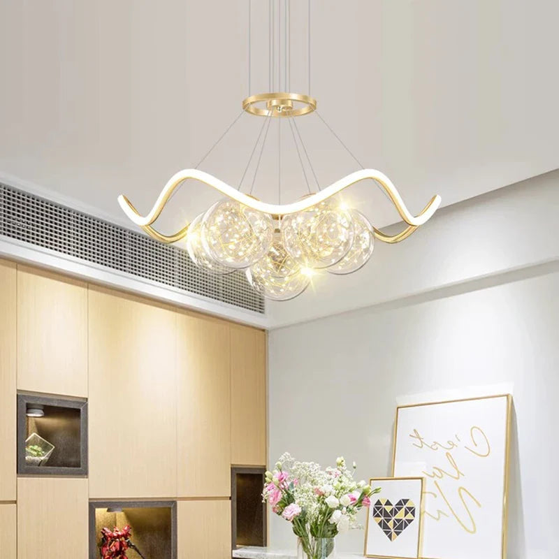 Axyaa Modern Pendant Light Chandelier LED Ceiling Lamp Decorative Indoor Lighting