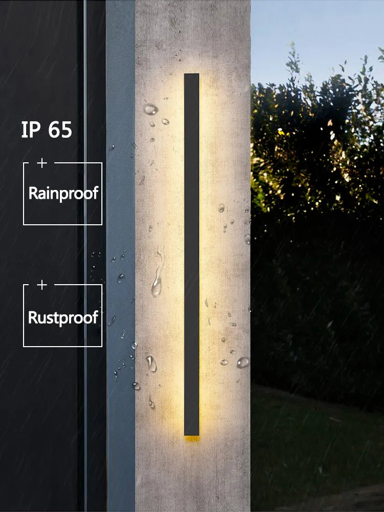 Outdoor Garden Wall Light with LED, Modern Nordic Design for Living Room, IP65 Rated