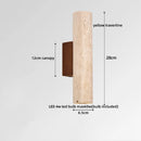 Axyaa Industrial Vintage LED Wall Lamp Yellow Travertine Stone Staircase Lighting
