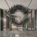 Axyaa Modern Crystal Chandelier for Staircase Lobby, Luxury LED Hanging Lamp