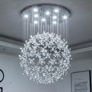 Axyaa Luxury Butterfly Crystal Ceiling Chandelier LED Light for Modern Living Room