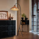 Axyaa Nordic Rattan Sofa Floor Lamp | Hand-woven Designer Light for Living Room