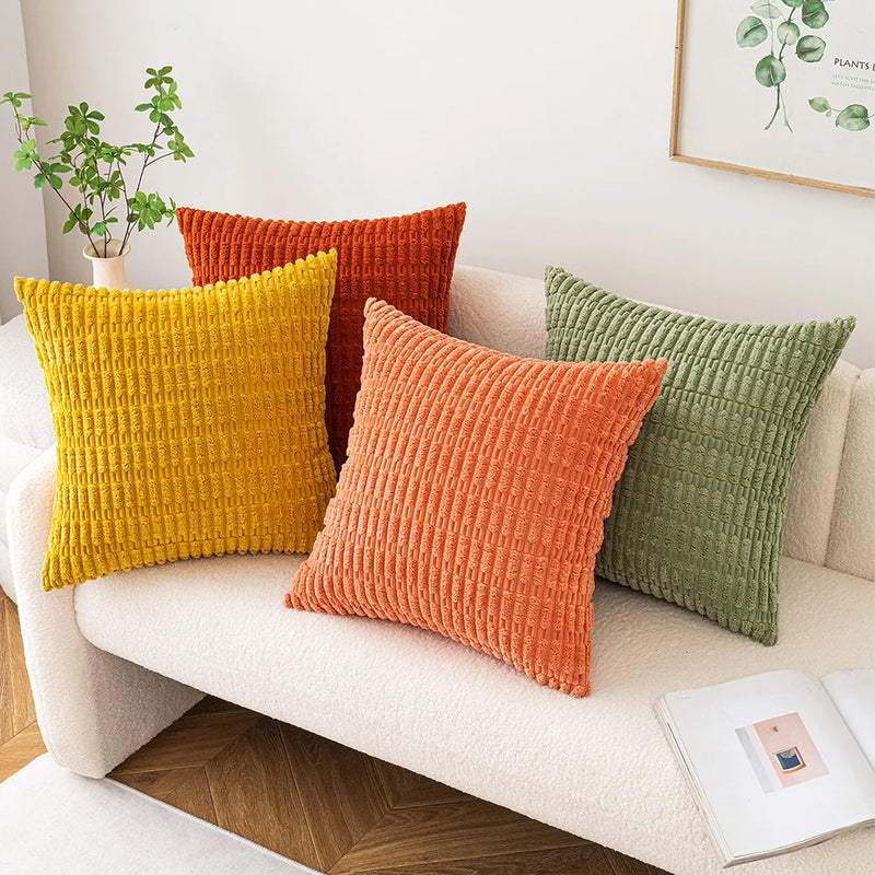 Axyaa Velvet Cushion Cover: Ins Style Candy Color 45x45cm Fashion Sofa Office Home Pillow Cover