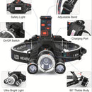 Axya Rechargeable LED Headlamp 4-mode Waterproof Head Lamp for Outdoor Activities