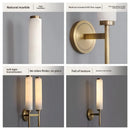 Axyaa Copper Marble Wall Sconce LED Light Fixture for Luxury Living Room Bedroom