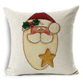 Christmas Santa Claus Pillowcase: Axyaa Linen Decoration for Car Sofa 45cm * 45cm