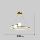 Axyaa LED Circle Pendant Lamp: Modern Lighting Fixture for Dining, Kitchen, or Bedroom