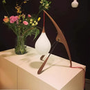 Axyaa Black Walnut Mantis Desk Lamp Retro Solid Wood Bedroom Lighting