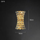 Axyaa Crystal Wall Lamp Small Waist Shape Staircase Light Luxury Master Bedroom Bedside Lighting