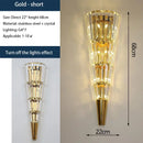 Axyaa Crystal Conical Deluxe Wall Lamp for Study Bedside Living Room Lighting