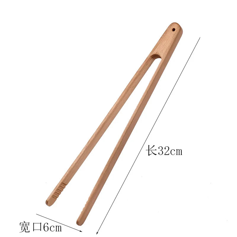 Axyaa Wood Food Tong for Cooking & Grilling