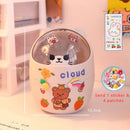 Axyaa Bear Desktop Organizer with Lid & Pen Holder - Cute & Multifunctional