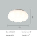 Axyaa Round Cloud Ceiling Light - Milky White LED Fixture