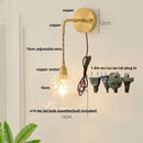 Axyaa Flower Glass LED Wall Sconce Pull Chain Switch Nordic Modern Light