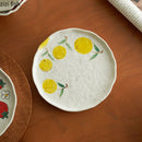 Axyaa Hand-painted Fruit Pattern Ceramic Plate Set for Elegant Dining