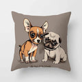 Cute Pug Bulldog Pillowcase for Living Room Decor - Axyaa Home Decor