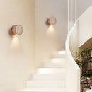Axyaa Yellow Travertine Wall Light, Natural Stone LED Sconce for Bedroom, Aisle, Restaurant
